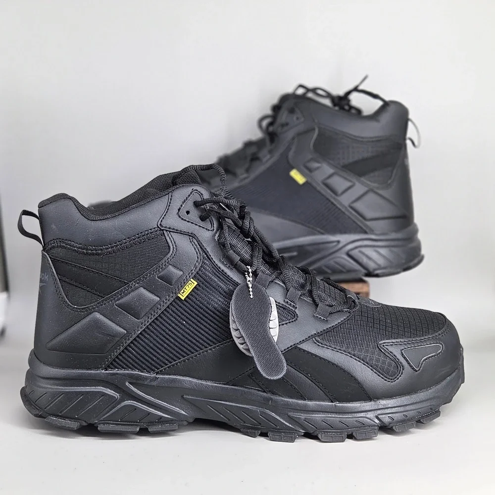 Reebok Hyperium Work Boot Mens 16 Black Composite Toe Retro Trail Hiker RB3263